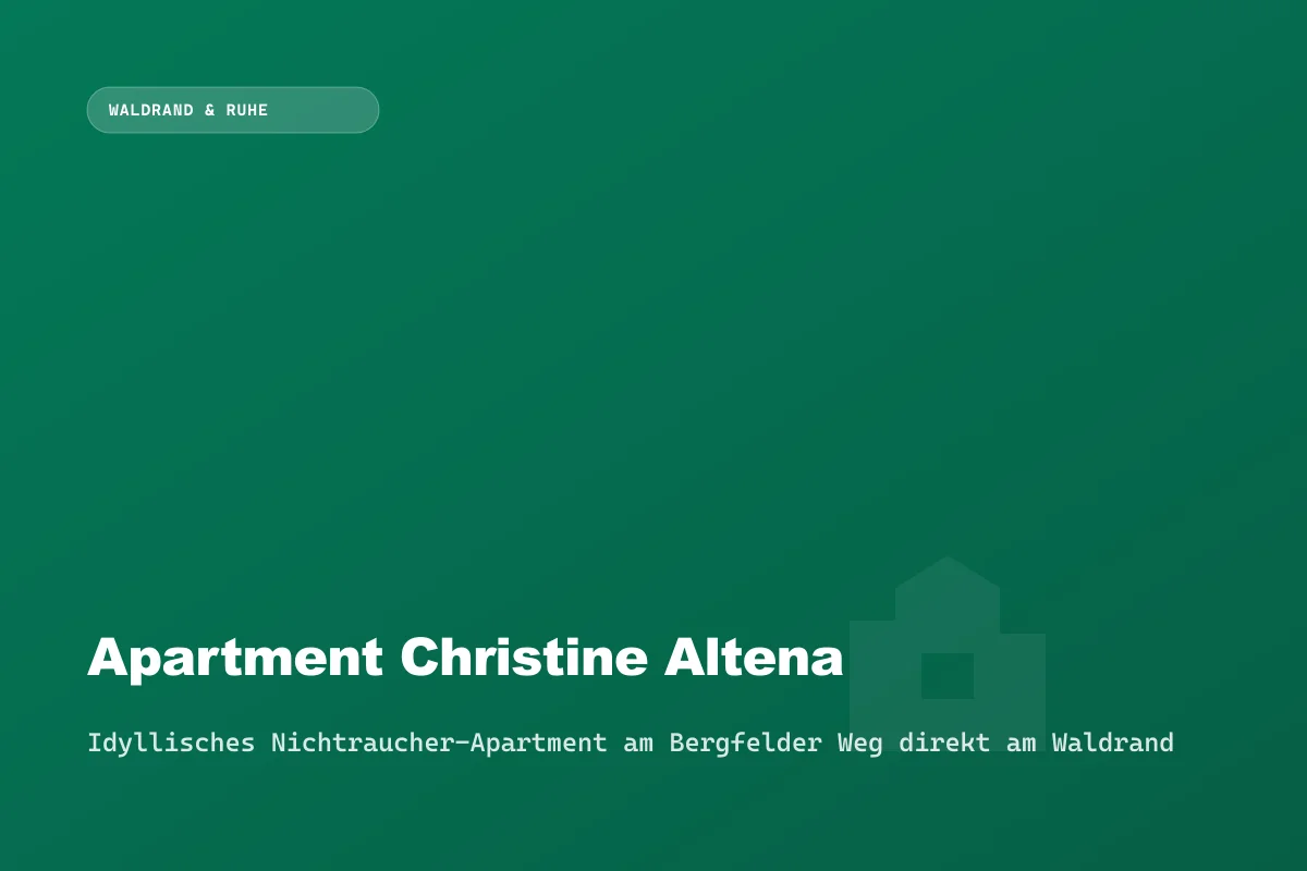 Apartment Christine Altena - Hauptansicht
